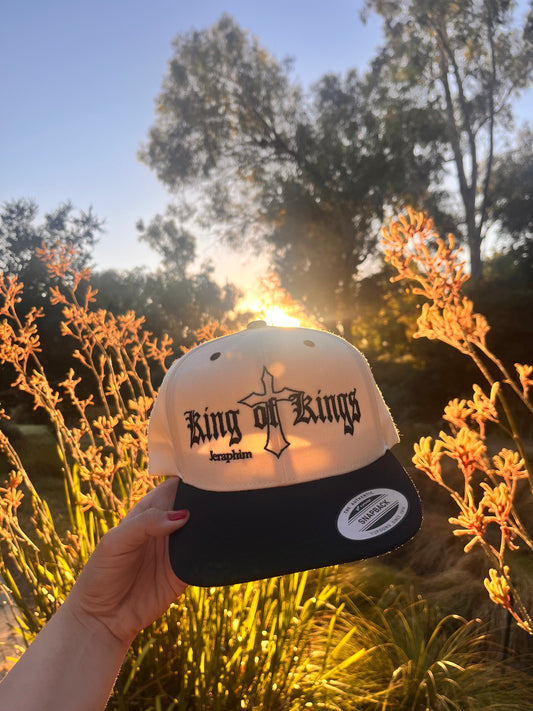 King of Kings Snapback Hat Puff embroidery