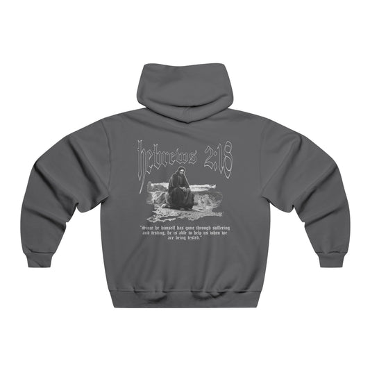 Jesus in the wilderness (Hebrews 2:18) NUBLEND® Hooded Sweatshirt