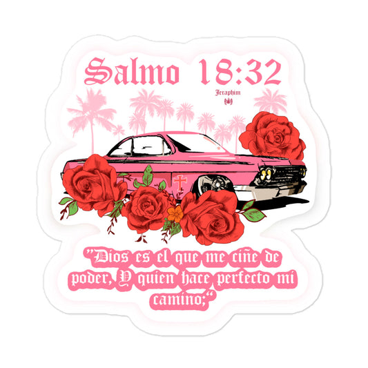 Salmo 18:32 Bubble-free stickers