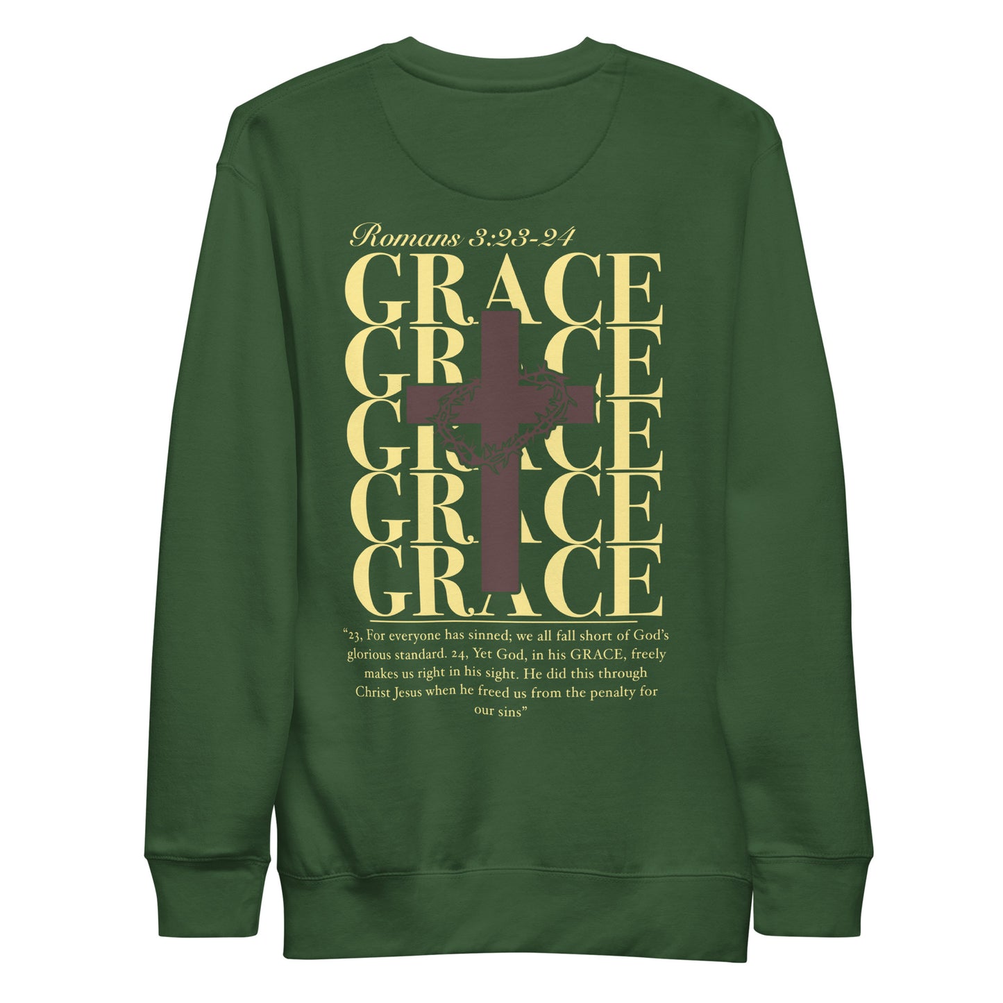 Grace (Romans 3:23-24) Unisex Premium Sweatshirt